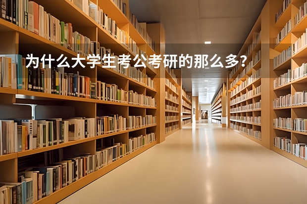 为什么大学生考公考研的那么多？