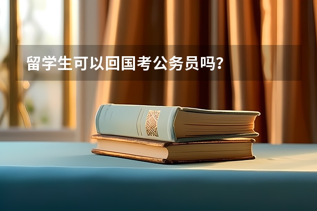 留学生可以回国考公务员吗？