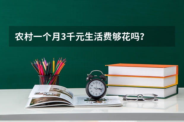 农村一个月3千元生活费够花吗？