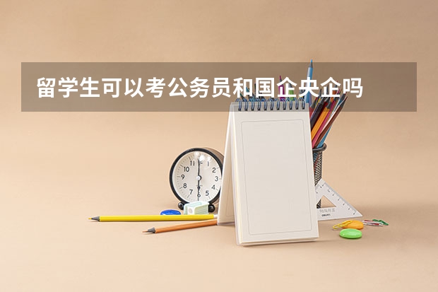 留学生可以考公务员和国企央企吗