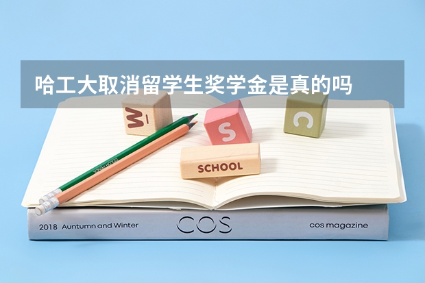哈工大取消留学生奖学金是真的吗