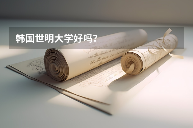 韩国世明大学好吗？