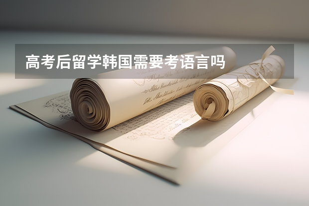 高考后留学韩国需要考语言吗