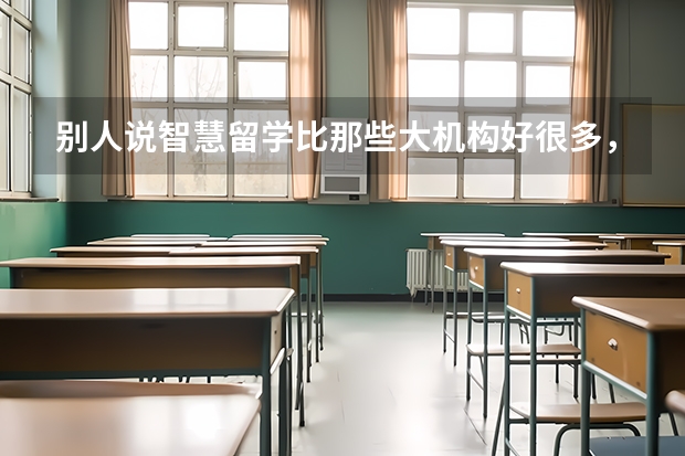 别人说智慧留学比那些大机构好很多，好在哪里呢？