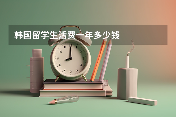 韩国留学生活费一年多少钱