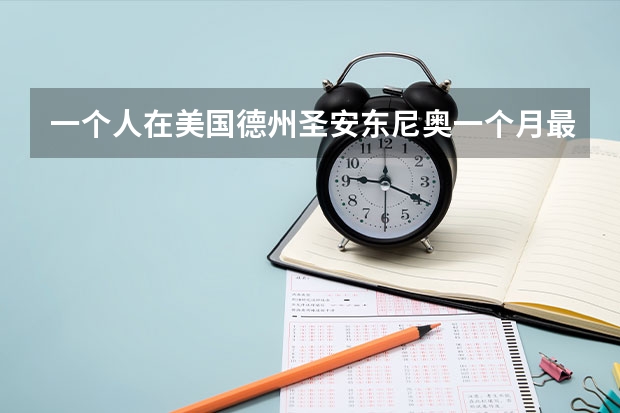一个人在美国德州圣安东尼奥一个月最低生活费大概要多少?
