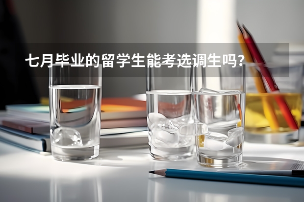 七月毕业的留学生能考选调生吗？