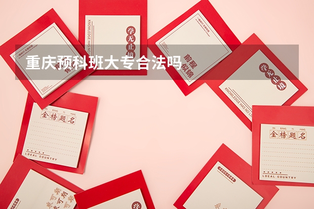 重庆预科班大专合法吗
