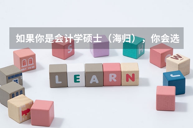 如果你是会计学硕士（海归），你会选择进企业当会计，进银行，进投资公司，还是考事业单位/公务员呢?